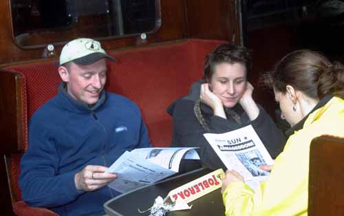 Chariot of Light train passengers